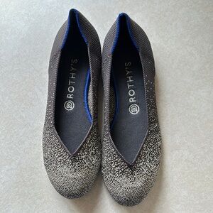 Rothy's Black and Silver Flats